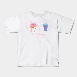 Donut and coffee 4 eva Kids T-Shirt